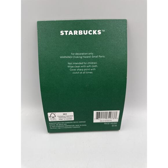 Starbucks 2025 Holiday Enamel 3 Pin Set Bearista, Gingerbread & Polar Bear HTF! - Picture 4 of 4